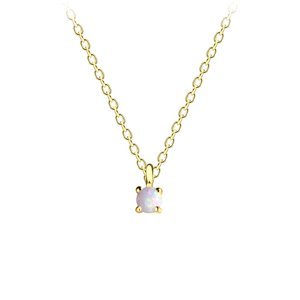 Klenoty Amber Pozlacený náhrdelník s opálem Minimal