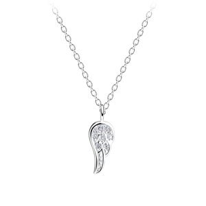 Klenoty Amber Stříbrný náhrdelník s miniaturním andělským křídlem