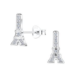 Klenoty Amber Stříbrné náušnice Eiffelovka