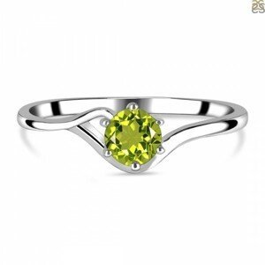 Klenoty Amber Luxusní stříbrný prsten s peridotem Special Moment Velikost: 54