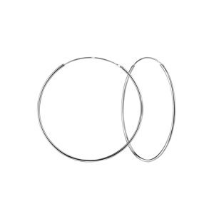 Klenoty Amber Tenké stříbrné náušnice kruhy 50 mm