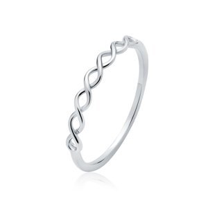 Stříbrný propletený prsten Velikost: 52