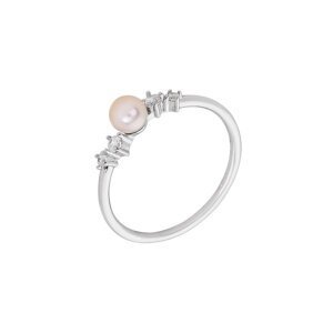 Prsten se syntetickou perlou 125-393-8007 58