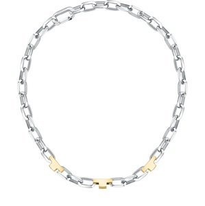 Trussardi Masivní ocelový bicolor náhrdelník T-Logo TJAXC01