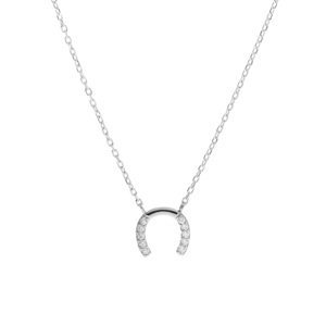 AGAIN Jewelry Třpytivý stříbrný náhrdelník Podkova AJNA0021