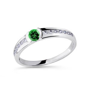 Cutie Diamonds Prsten z bílého zlata se smaragdem a diamanty DZ6708-2106-SM-X-2 51 mm