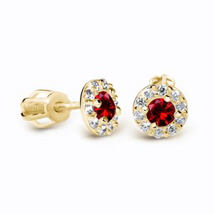Cutie Diamonds Luxusní náušnice ze žlutého zlata s rubíny a diamanty DZ60167-30-RU-X-1