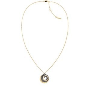 Calvin Klein Luxusní pozlacený náhrdelník z oceli s krystaly 35000158