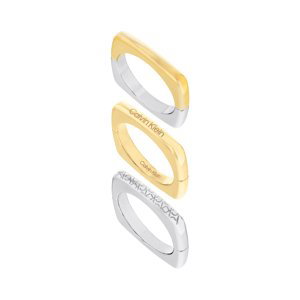 Calvin Klein Stylová sada ocelových prstenů 35000512 52 mm