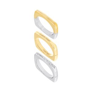 Calvin Klein Stylová sada ocelových prstenů 35000512 56 mm