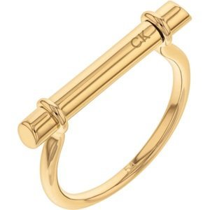 Calvin Klein Minimalistický pozlacený prsten Elongated Linear 35000024 54 mm