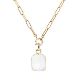 Decadorn Stylový pozlacený náhrdelník s perletí Chunky