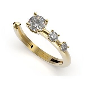 Guess Elegantní otevřený prsten se zirkony Sunburst JUBR01408JWYG 54 mm