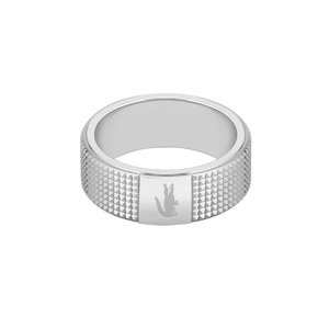 Lacoste Originální pánský ocelový prsten Stencil 2040195 64 mm