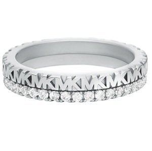 Michael Kors Elegantní stříbrný prsten se zirkony MKC1581AN040 52 mm