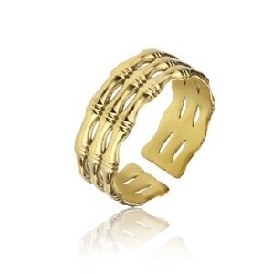 Marc Malone Otevřený pozlacený prsten Raelynn Gold Ring MCR23008G