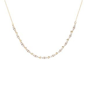 PDPAOLA Luxusní pozlacený náhrdelník se zirkony Spice Vanilla CO01-682-U