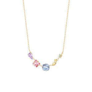 Preciosa Pozlacený náhrdelník s barevnými kamínky českého křišťálu Bonbon Candy 2490Y70