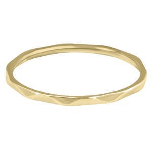 Troli Minimalistický pozlacený prsten s jemným designem Gold 59 mm
