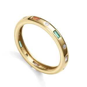 Viceroy Stylový pozlacený prsten se zirkony Elegant 13208A014-39 54 mm