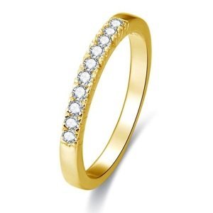 Beneto Pozlacený stříbrný prsten s krystaly AGG189 54 mm