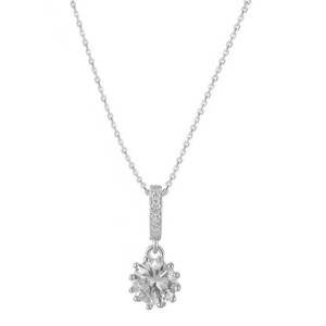 Beneto Stříbrný náhrdelník se zirkony AGS1142/47 (řetízek, přívěsek)