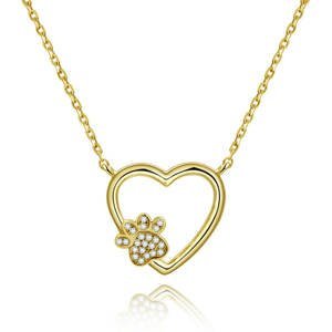 Beneto Zlatý náhrdelník Láska k mazlíčkovi AGS702/48-GOLD