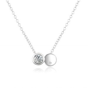 Beneto Jemný stříbrný náhrdelník se zirkony AGS867/47