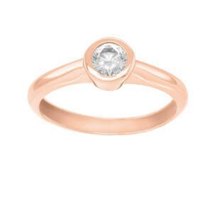 Brilio Půvabný prsten z růžového zlata se zirkonem SR042RAU 48 mm