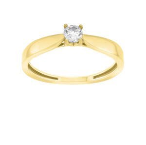 Brilio Nadčasový zásnubní prsten ze žlutého zlata GR114YAU 50 mm