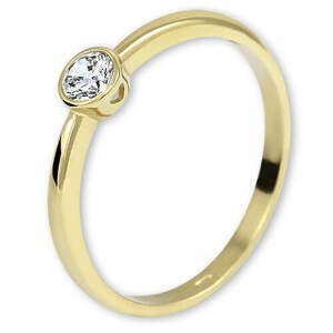 Brilio Zásnubní prsten ze žlutého zlata se zirkonem 226 001 01079 56 mm