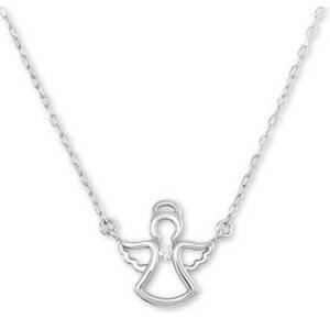 Brilio Silver Něžný stříbrný náhrdelník s andělíčkem 476 001 00145 04