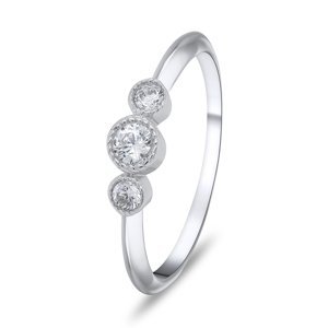 Brilio Silver Okouzlující stříbrný prsten se zirkony RI016W 50 mm