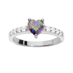 Brilio Silver Romantický stříbrný prsten s topazem Mystic Stone SRB0082A 54 mm