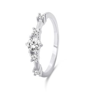 Brilio Silver Okouzlující stříbrný prsten se zirkony RI040W 50 mm