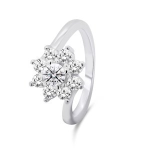 Brilio Silver Krásný stříbrný prsten se zirkony RI053W 60 mm