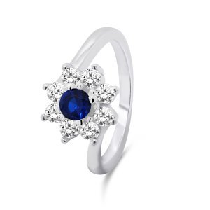 Brilio Silver Krásný stříbrný prsten se zirkony RI053WB 52 mm