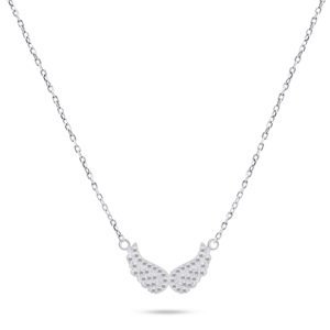 Brilio Silver Něžný stříbrný náhrdelník Andělská křídla NCL84W