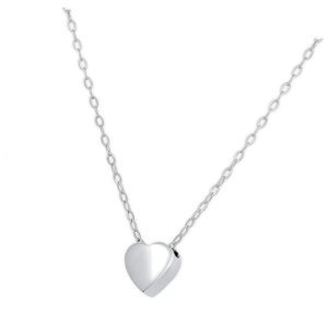 Brilio Silver Půvabný stříbrný náhrdelník Srdce 473 001 01774 04