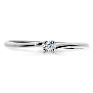 Cutie Diamonds Třpytivý prsten z bílého zlata s briliantem DZ6733-2948-00-X-2 54 mm