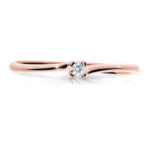 Cutie Diamonds Třpytivý prsten z růžového zlata s briliantem DZ6733-2948-00-X-4 54 mm