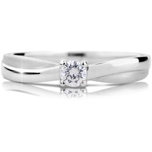Cutie Diamonds Luxusní zásnubní prsten z bílého zlata s briliantem DZ6817-1906-00-X-2 52 mm