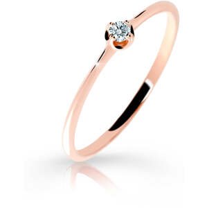 Cutie Diamonds Jemný prsten z růžového zlata s briliantem DZ6729-2931-00-X-4 58 mm