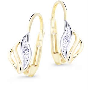 Cutie Jewellery Luxusní zlaté náušnice s třpytivými zirkony Z8024-R-50-10-X-1