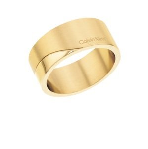 Calvin Klein Elegantní pozlacený prsten z oceli Minimal 35000199 54 mm