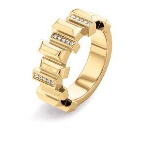 Calvin Klein Stylový pozlacený prsten s krystaly Luster 35000333 52 mm