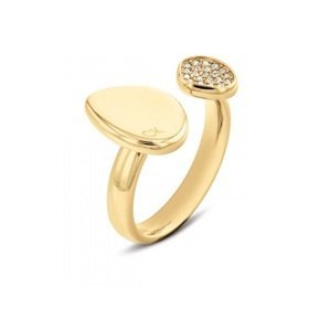 Calvin Klein Elegantní pozlacený prsten s krystaly Fascinate 35000320 54 mm