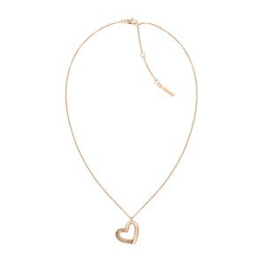 Calvin Klein Slušivý bronzový náhrdelník se srdíčkem Minimalist Hearts 35000386