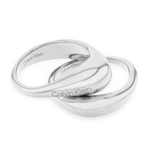 Calvin Klein Stylová souprava ocelových prstenů Elongated Drops 35000447 58 mm
