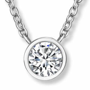 CRYSTalp Minimalistický ocelový náhrdelník s krystalem Soliter 30398.CRY.E